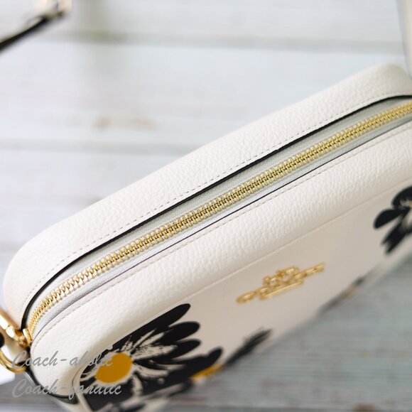 NWT Coach CZ598 Jamie Camera Bag Leather Crossbody With Floral Print - Picture 9 of 10